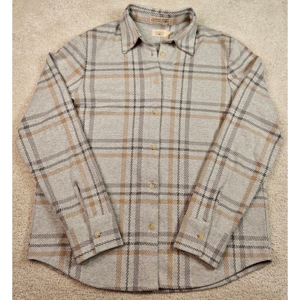 Signature Faherty Legend Sweater Shirt Womens S Flannel Soft Sandy Trails Plaid